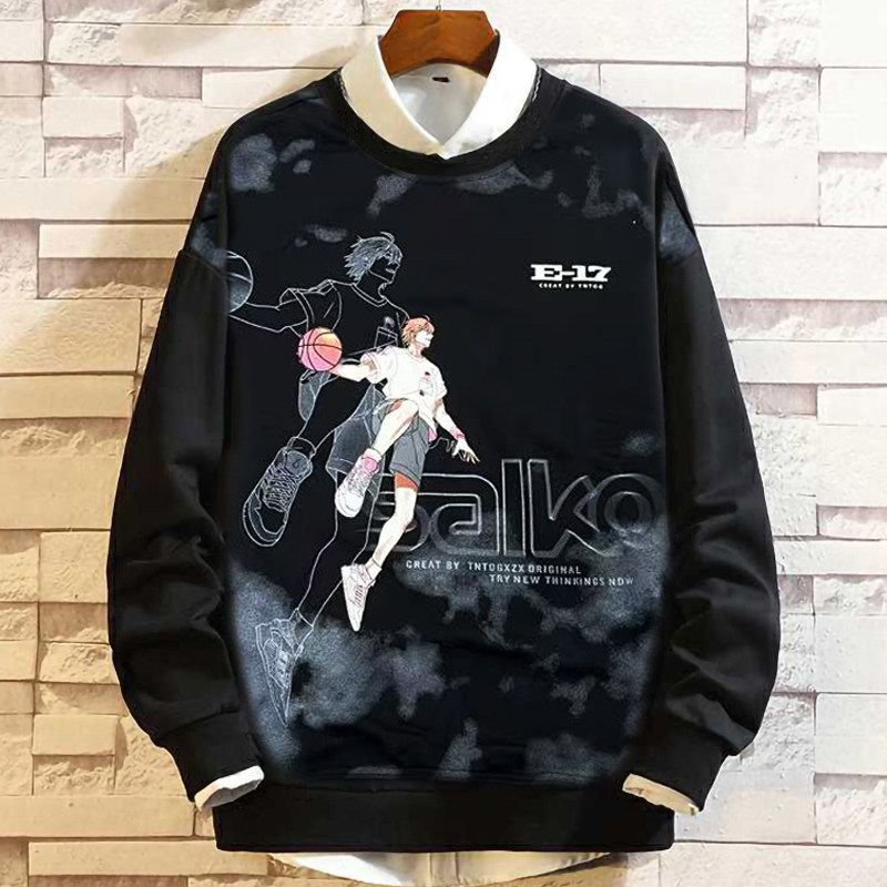 加肥加大号国潮胖哥肥佬11XL特大码400斤宽松休闲长袖体恤卫衣男