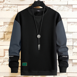 加肥加大胖哥肥佬超大11XL特大码 体恤圆领卫衣男秋 400斤拼接长袖