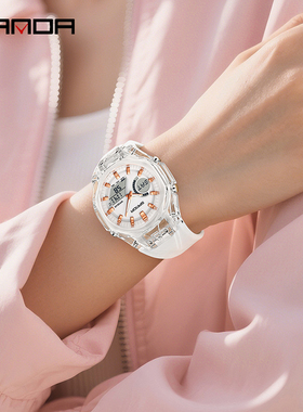 三达时尚中性户外休闲运动电子夜光防水学生男女佩戴多功能手表潮