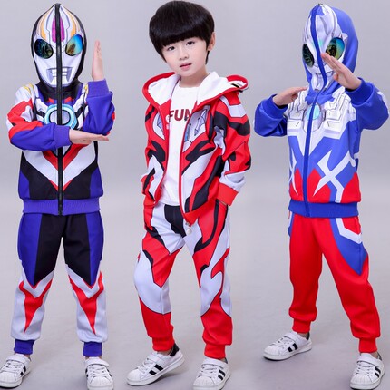 奥特曼衣服儿童套装男童春秋外套2025新款男孩酷帅超人蜘蛛侠童装