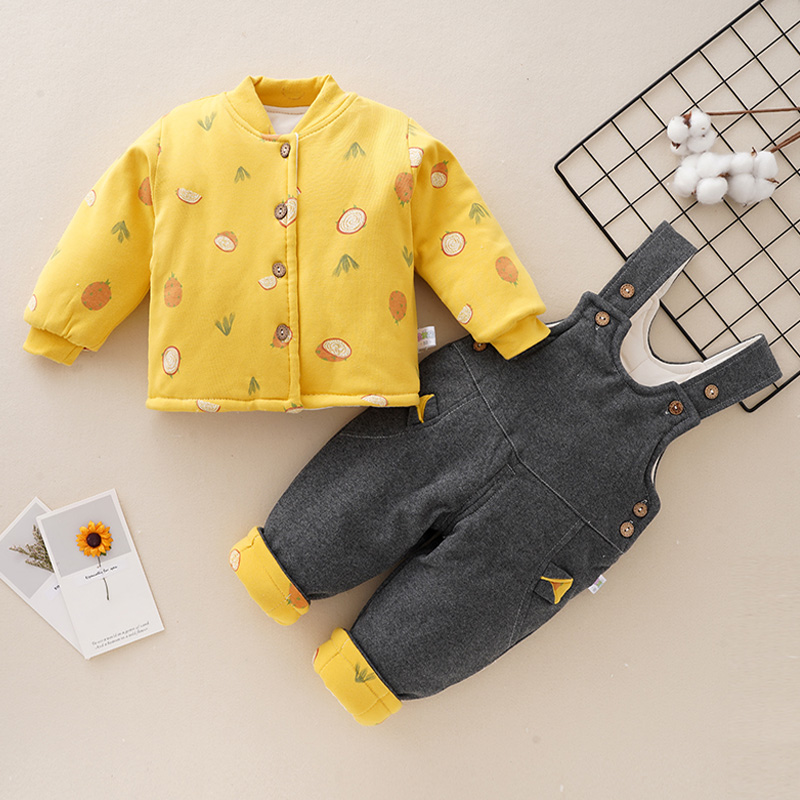 兒童手工棉衣棉花寶寶男女棉服嬰兒棉襖棉褲秋冬外出服套裝貝愛尼