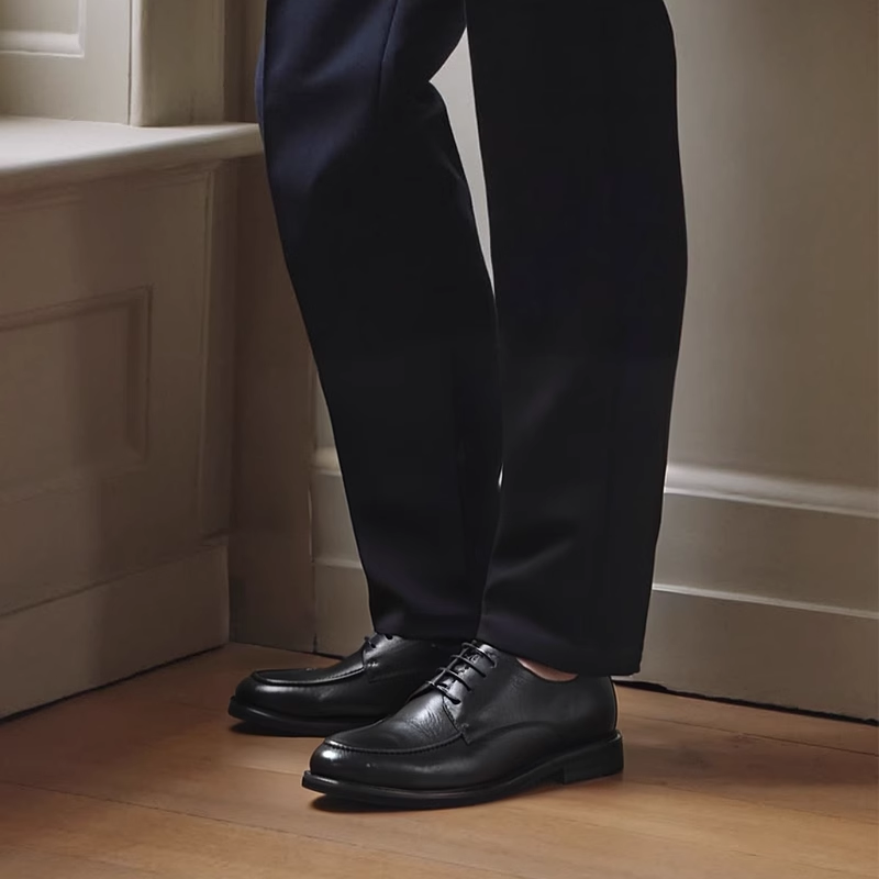 弓长梦2026新款商务正装小皮鞋头层真皮英伦男士厚底鞋婚鞋德比鞋,流行男鞋,正装皮鞋,淘宝优惠券,粉丝福利购,淘宝优惠卷