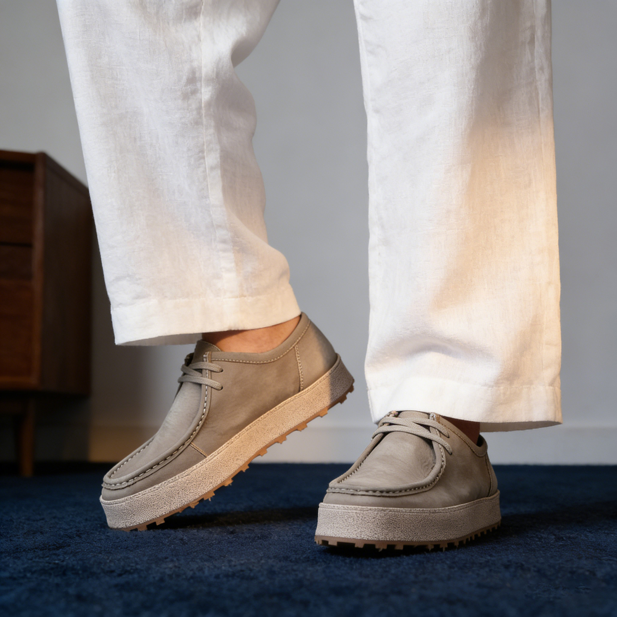 美式复古真皮乐福鞋男厚底增高水洗头层牛皮休闲鞋舒适百搭通勤鞋