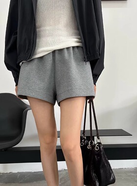 摩登197空气棉运动休闲短裤女2025夏季新款高腰a字阔腿热裤 2K665