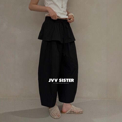 JVVSISTER假两件屁帘裙裤女夏季