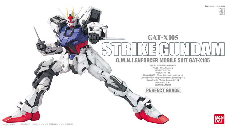 万代 PG 1/60 GAT-X105 StrikeGundam突击白强袭高达拼装模型_虎窝淘