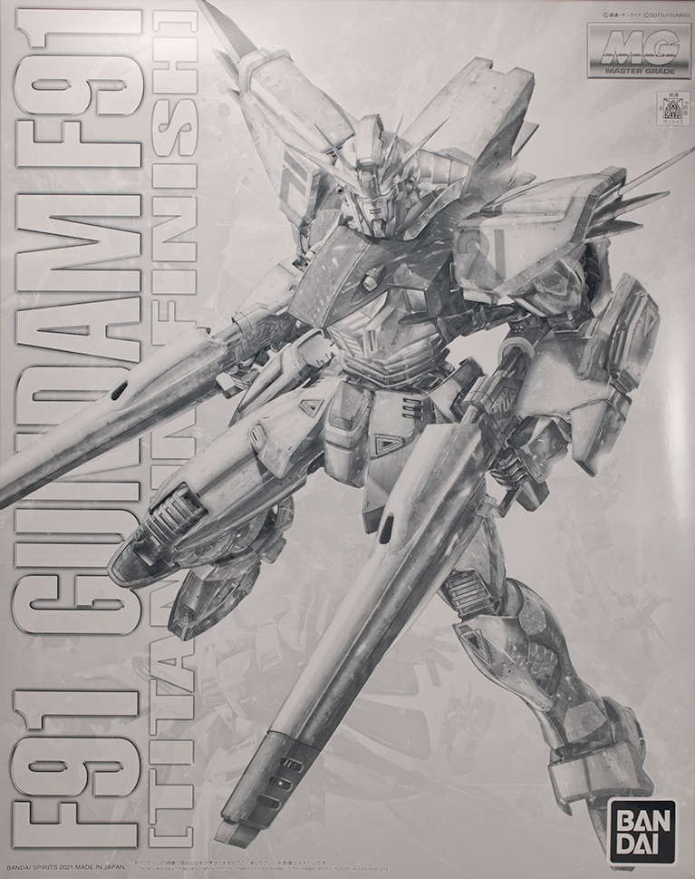 万代pb限定 mg 1/100 rxf-91 电镀 f91 高达 钛合金版f91高达