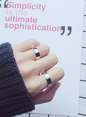 日韩风光面开口戒指