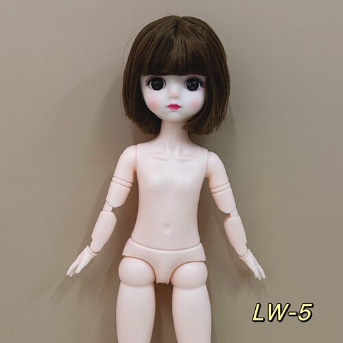 6分30厘米BJD素体裸娃3D真眼普肌20关节可爱洋娃娃换装女孩玩具