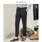 裤 ANOS九分正装 春夏黑色免烫微弹坠感商务休闲小脚西装 男 子 西裤