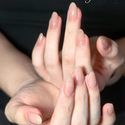 纯手工美甲穿戴甲裸色日常短款学生党指甲贴片2026新款高级感显白