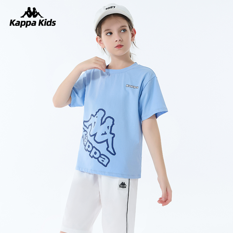 Kappa卡帕童装女童夏装短袖t恤