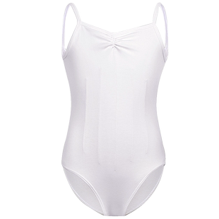 儿童舞蹈服女童吊带白色芭蕾舞中国舞培训班练功服艺考体操服高跨