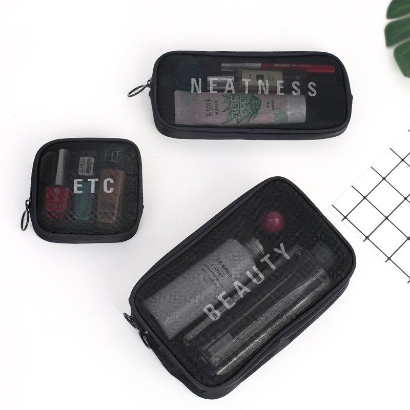 韩国旅行化妆包便携小号收纳包女士随身迷你化妆袋透明网纱洗漱包|ruв категории Сумки, Г - жа сумки - от Buy2taobao.com для оказания профессиональной услуги покупки агента Taobao