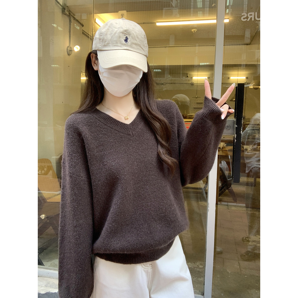 慵懒风V领哺乳上衣秋冬加厚羊绒针织衫产后辣妈款外出喂奶期毛衣,孕妇装/孕产妇用品/营养,家居服上装,淘宝优惠券,粉丝福利购,淘宝优惠卷