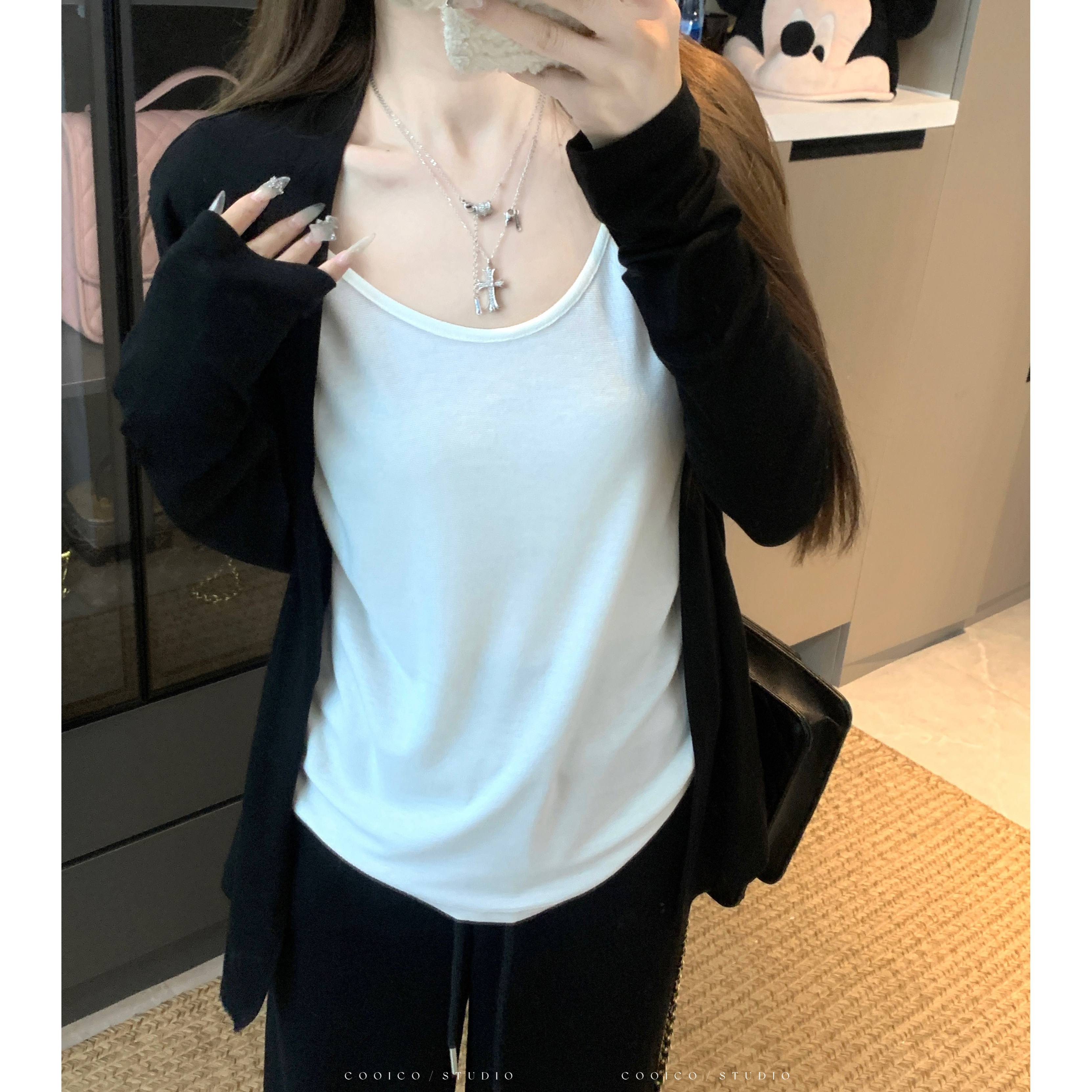 哺乳装外出产后秋季大码慵懒假两件T恤韩系辣妈款外出喂奶期上衣