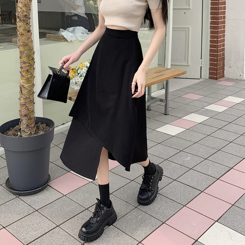 春夏不规则大码遮胯显瘦半身裙