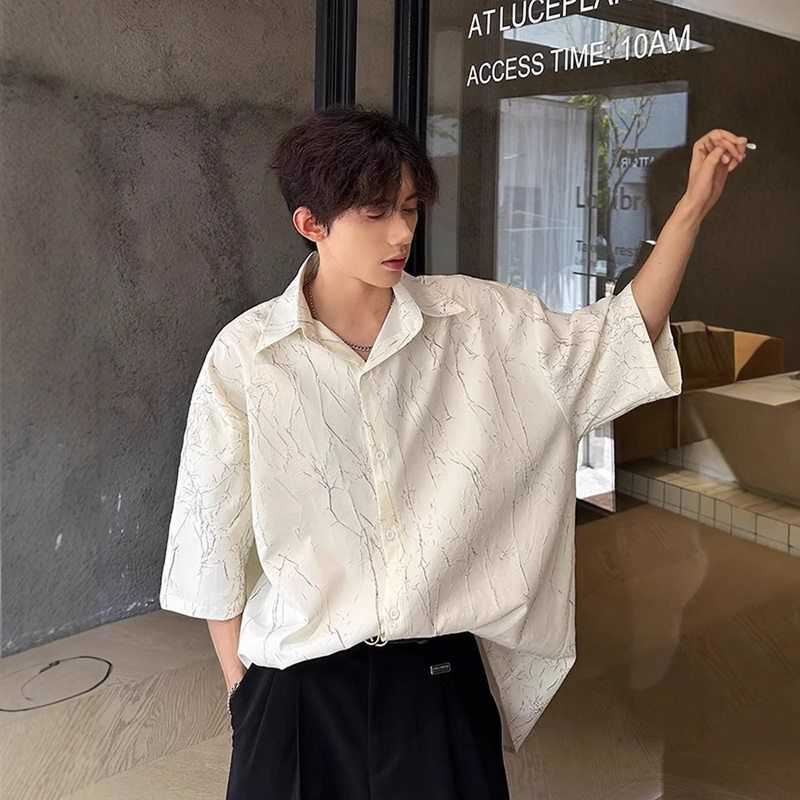 男装雅痞发型师设计感感肌理穿