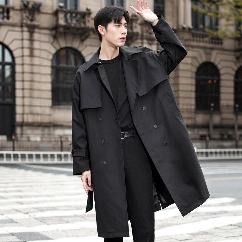 扣克男士大衣2025潮男中长款外套