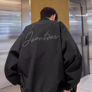 外套2024男士潮流美式春秋季棒球服痞帅新款飞行员青少年夹克高街