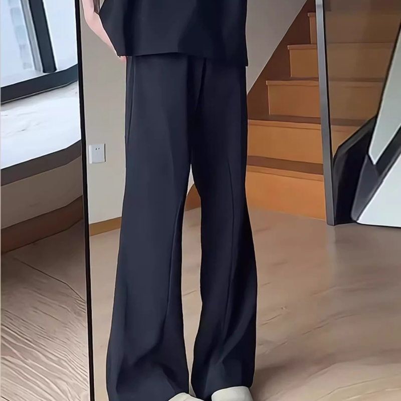 anfitle西裤黑色微喇517裤子西装裤男款垂感薄款春秋美式c高级感