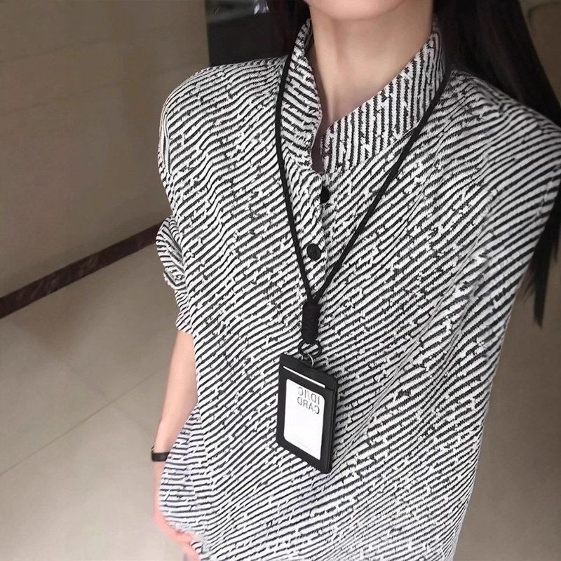 长袖斑马纹olo内女款高街搭打底