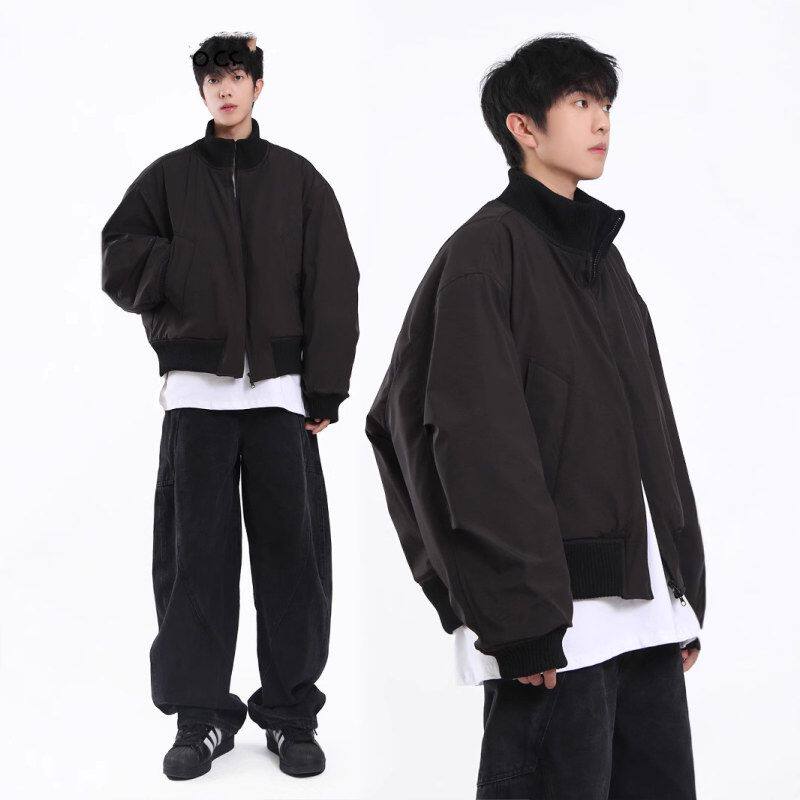 anfit高街春季外套男女飞行潮牌短款c夹克le美式棉衣薄款棉服保暖