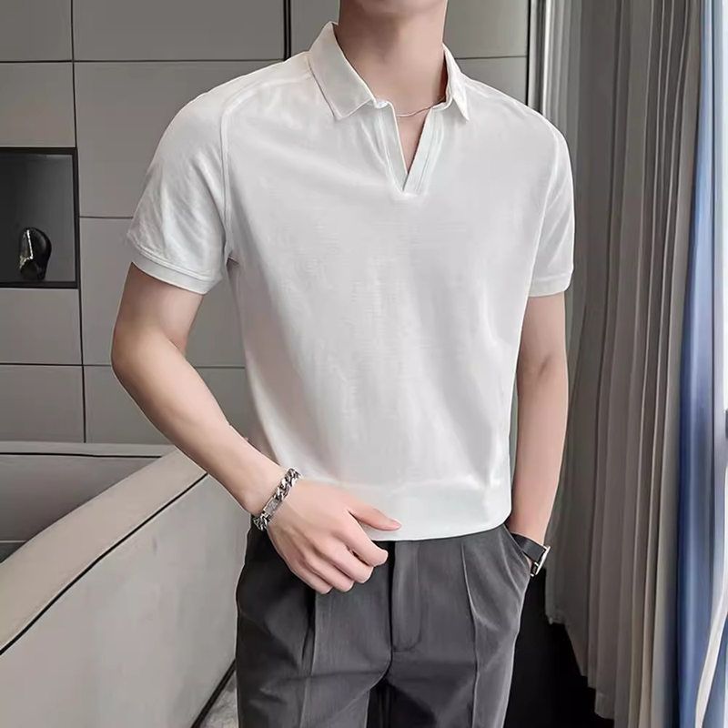 男装潮流衫olo夏季商务男有领