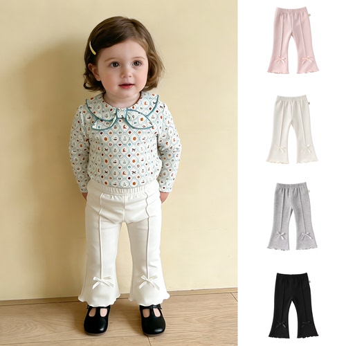 女宝宝喇叭裤春秋打底裤外出ins