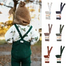 子高腰长裤 ins婴儿秋冬举重裤 圣诞裤 背带裤 针织弹力宝宝A类打底裤