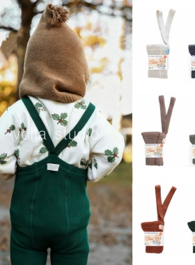 ins婴儿秋冬举重裤针织弹力宝宝A类打底裤背带裤圣诞裤子高腰长裤