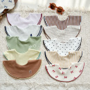 韩版ins滚边口水巾新生儿吸水纯棉双面360度口水兜宝宝围嘴婴儿软