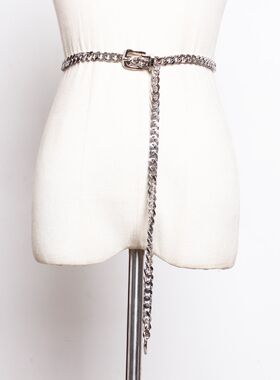 狐狸金属弹簧镶钻挂坠腰带新品