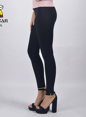 稻草人秋冬女士新款绸丽莫代尔秋裤纯色打底薄款线裤大码女33158