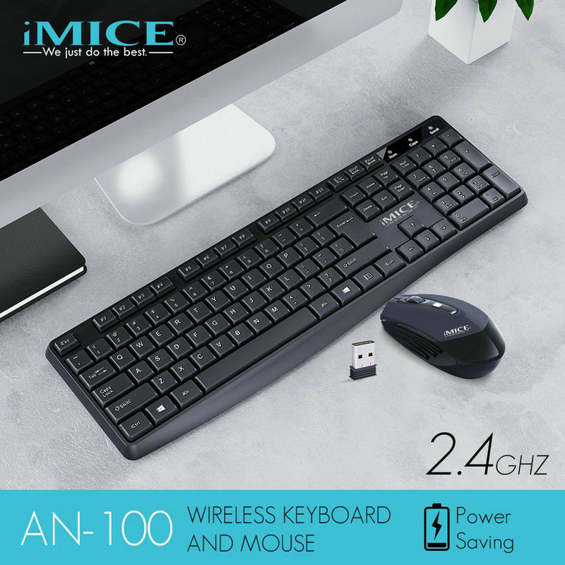 imice an100无线键盘鼠标套装usb游戏商务办公台式笔记本电脑通用 电脑硬件/显示器/电脑周边 键鼠套装 原图主图