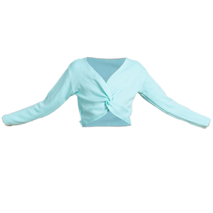 儿童舞蹈毛衣长袖坎肩形体考级演出练功服女童保暖扭花针织衫外套