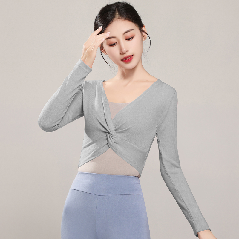 成人舞蹈服毛衣女现代舞芭蕾舞形体艺考练功服保暖弹力小外套坎肩