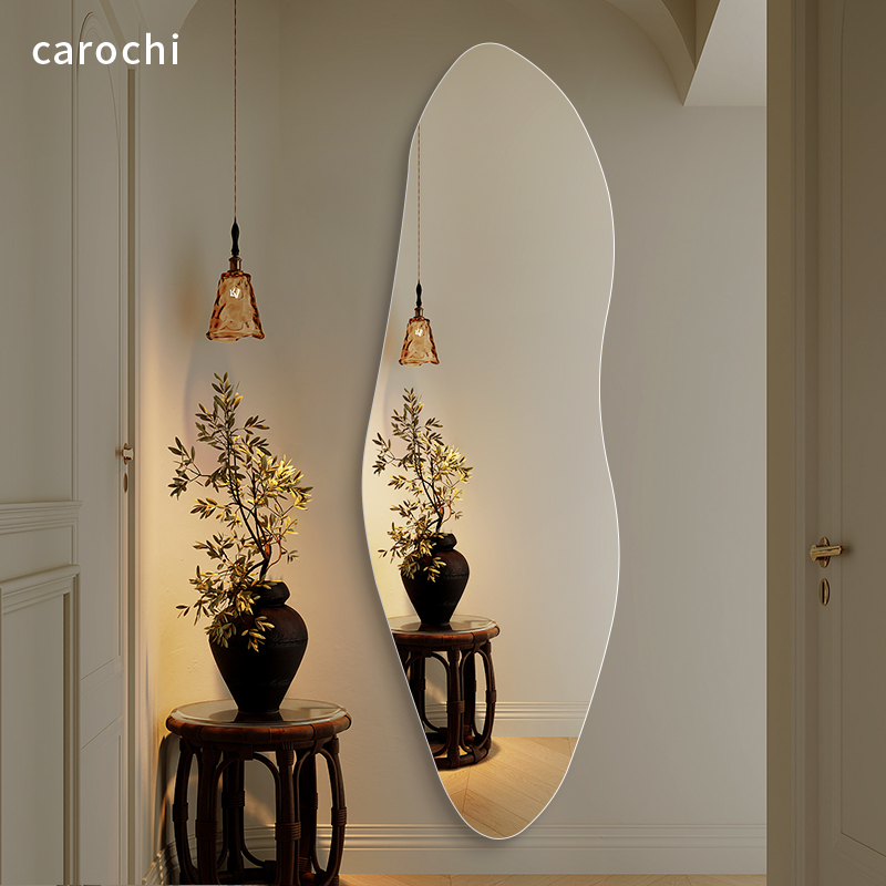 不规则异形全身镜挂墙自粘穿衣镜