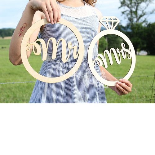 mrs复古木质结婚道具手持拍摄