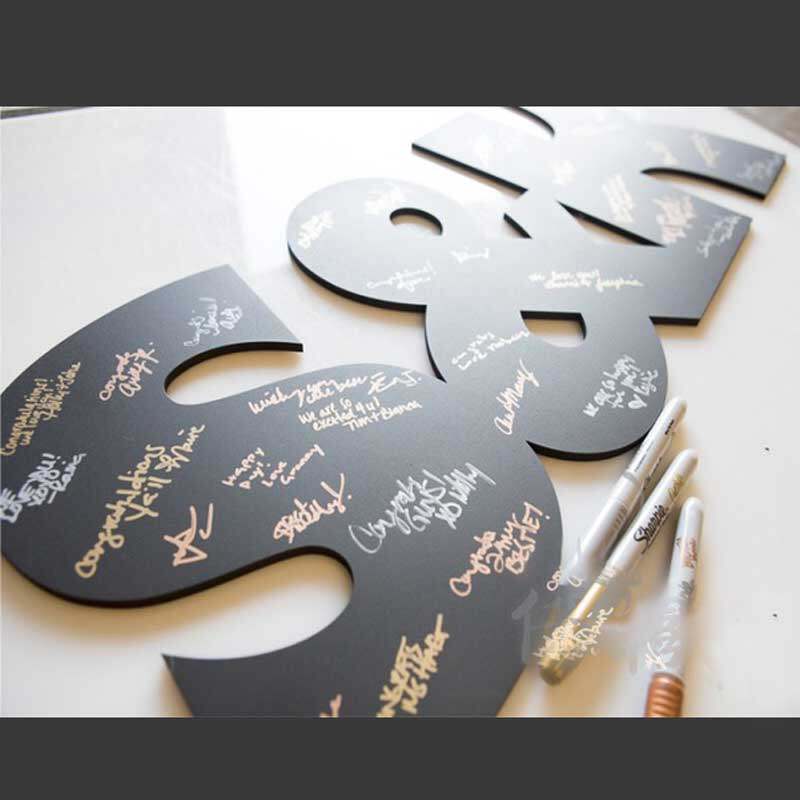 欧式街婚礼签到画创意签到板宴会签到本牌姓名字母摆件道具拍照