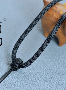 手编玉坠挂绳玉石黄金吊坠项链佛观音貔貅素绳子2mm3mm粗细男女款