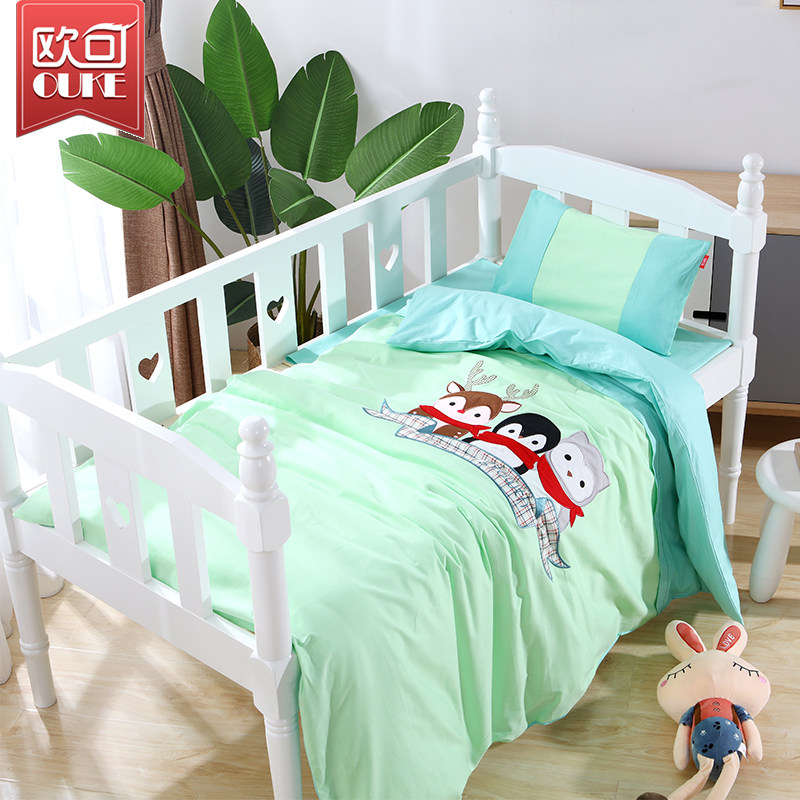 Ou children kindergarten bedding Three Quilt cover pillow case sheet baby Kit pure cotton A housing Singlein the Bedclothes , Children's Bedding , Children's Bedding Kit/Sheet/Quilt/Pillowcase , Baby/Children three-piece  category - from Buy2taobao.com to provide professional Taobao agent buy service