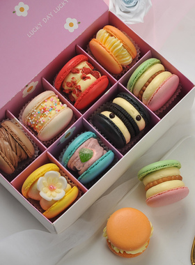 韩式马卡龙甜点胖卡龙生日圣诞情人节礼盒法式玛卡龙花式马卡龙