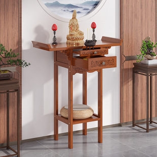 立柜财神爷柜子供桌香案台神台家用贡台供台观音供奉柜 佛龛新中式
