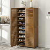 透气鞋 爆款 架子楠竹 柜门口家用大容量楼道外走廊用2025新款 入户鞋