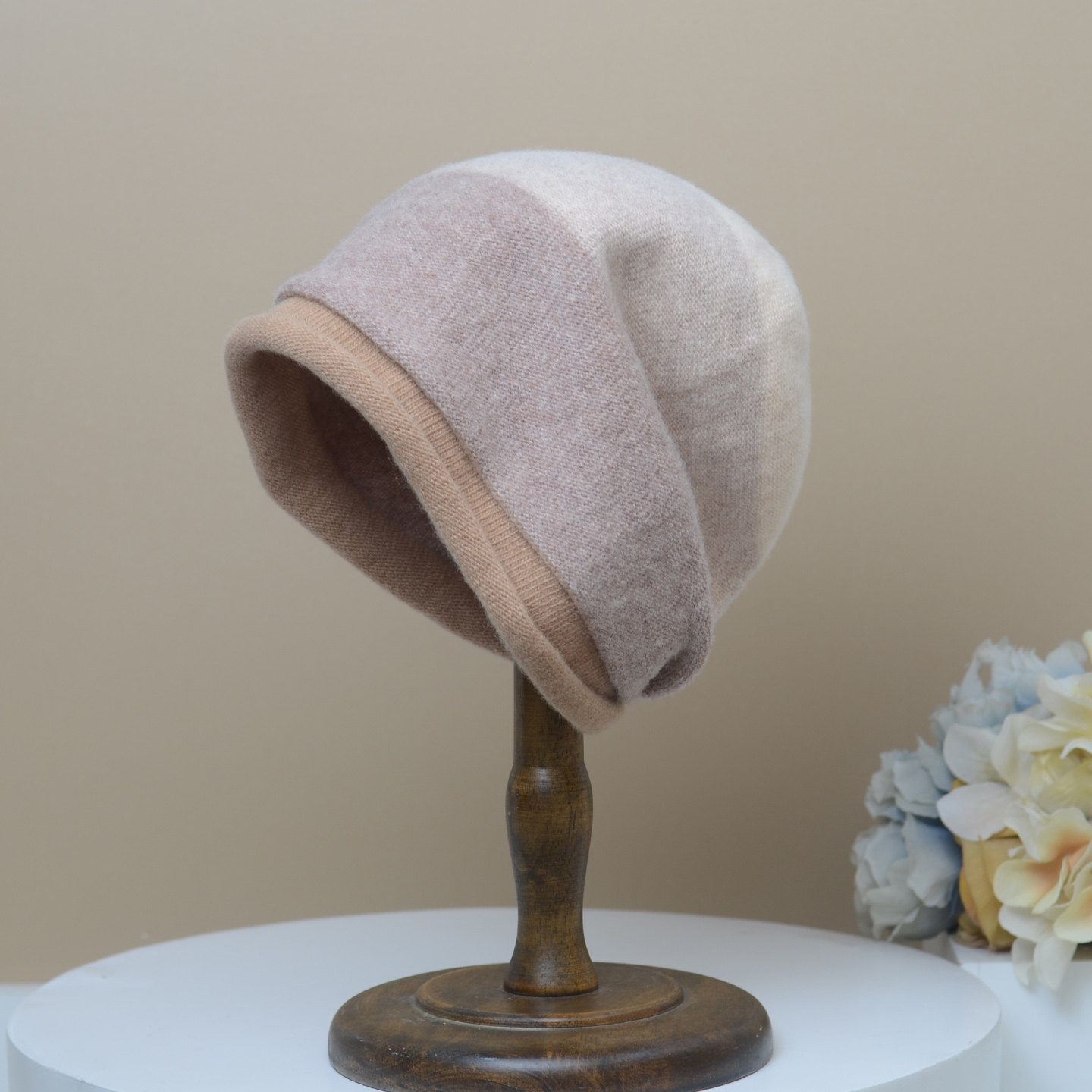 纯羊毛韩版冷帽卷边针织帽秋冬保暖护耳包头堆堆帽套头毛线帽子女,服饰配件/皮带/帽子/围巾,帽子,淘宝优惠券,粉丝福利购,淘宝优惠卷