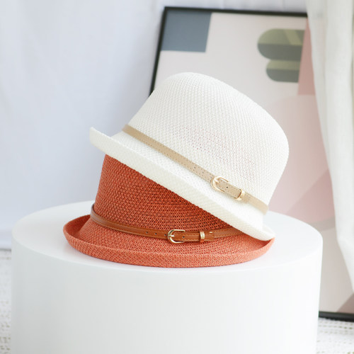 盆帽气质女春夏卷檐透气太阳帽