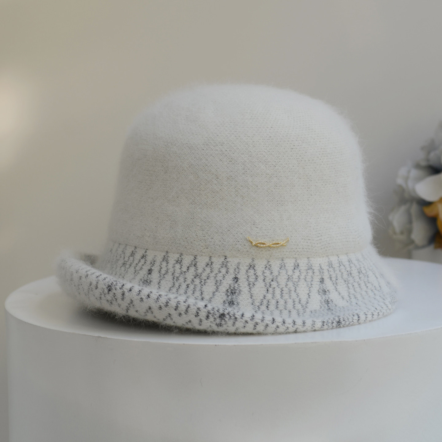 法式白色复古绒感渔夫帽子女秋冬保暖兔毛卷边显脸小礼帽百搭盆帽,服饰配件/皮带/帽子/围巾,帽子,淘宝优惠券,粉丝福利购,淘宝优惠卷