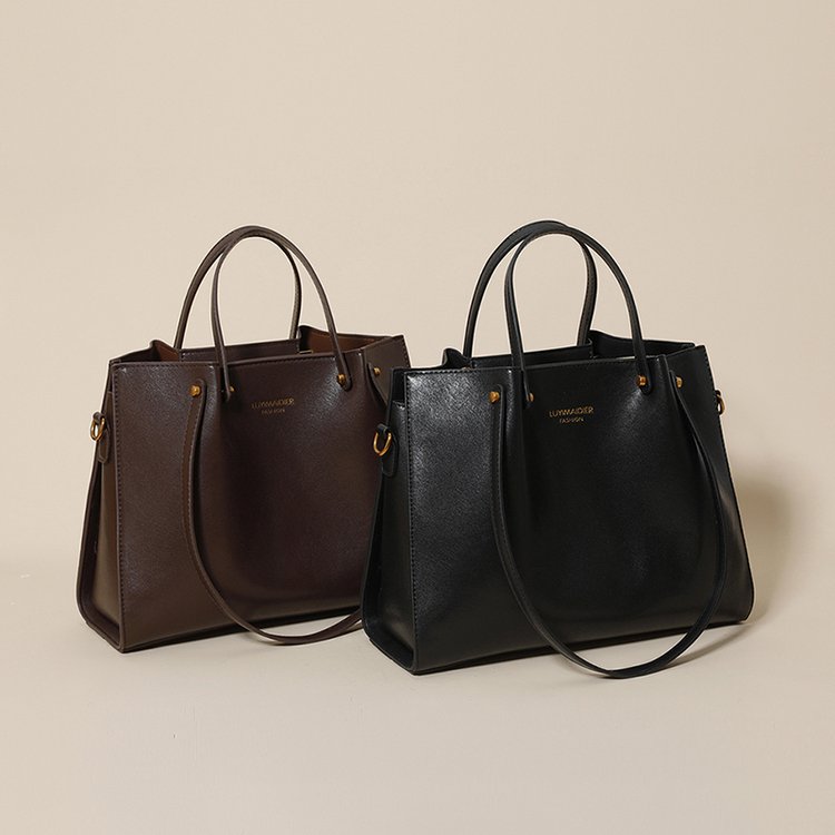 2025冬季新款水性PU2024年冬季车缝线均码拉链托特包单