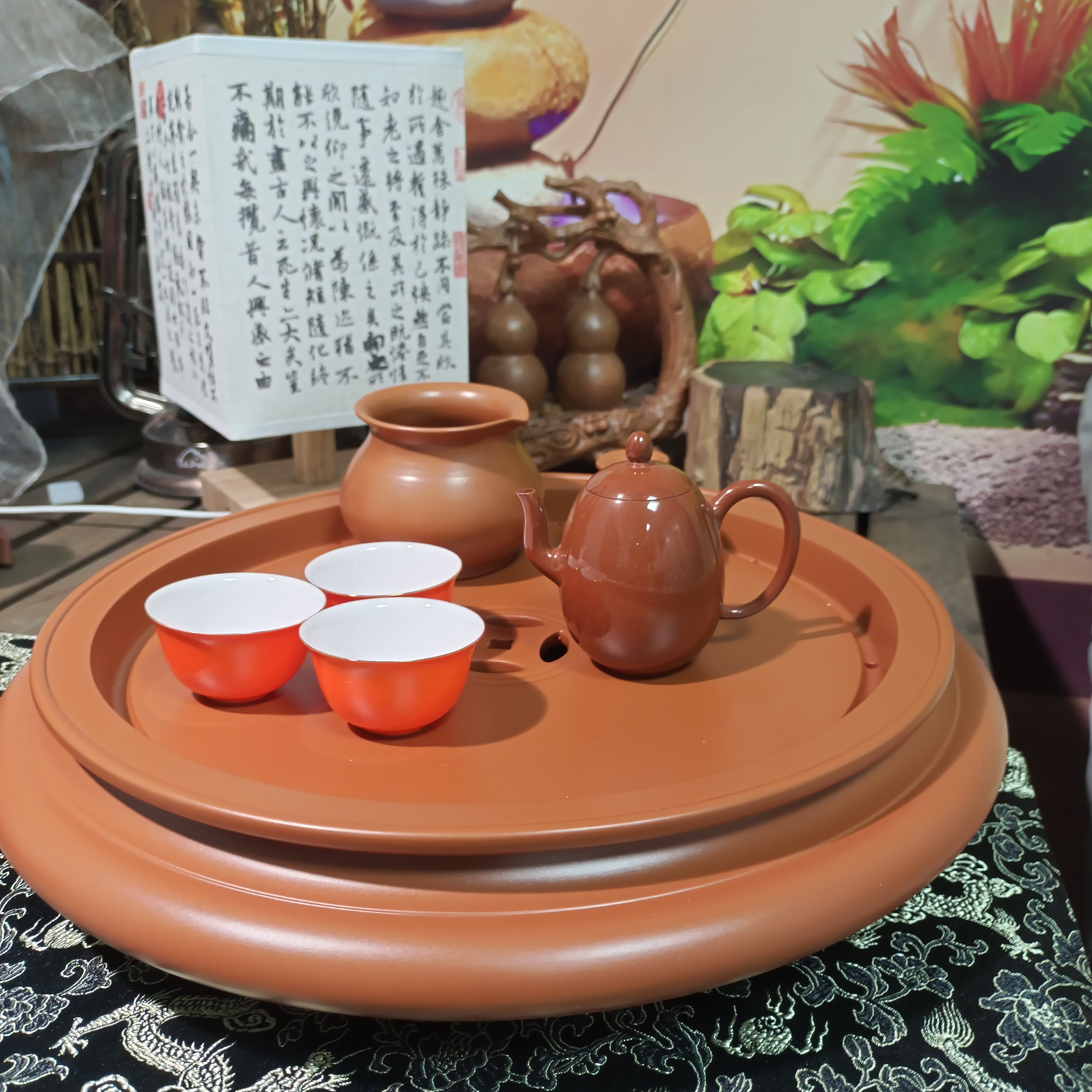 潮州高档精品超薄胎高骨瓷盖碗橙色功夫茶杯蛋壳杯反口杯泡茶碗